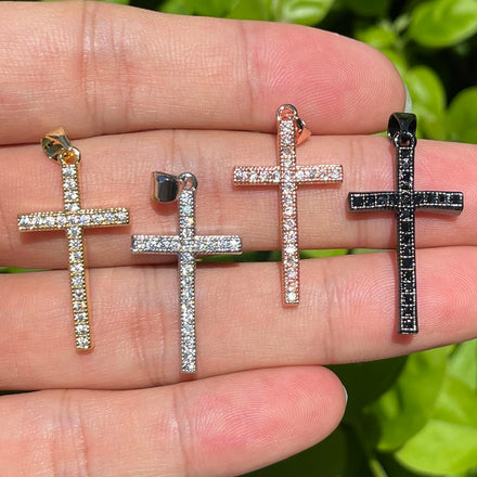 10pcs Micro Pave CZ Word Boss Charms, Word Charms, Boss Letter