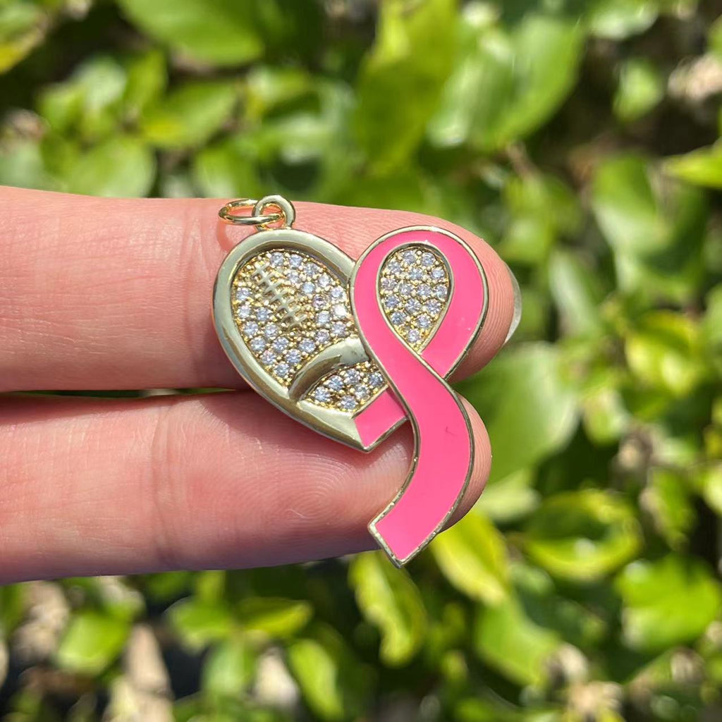 cz charms - breast cancer awareness collection – Charms Beads Vendor