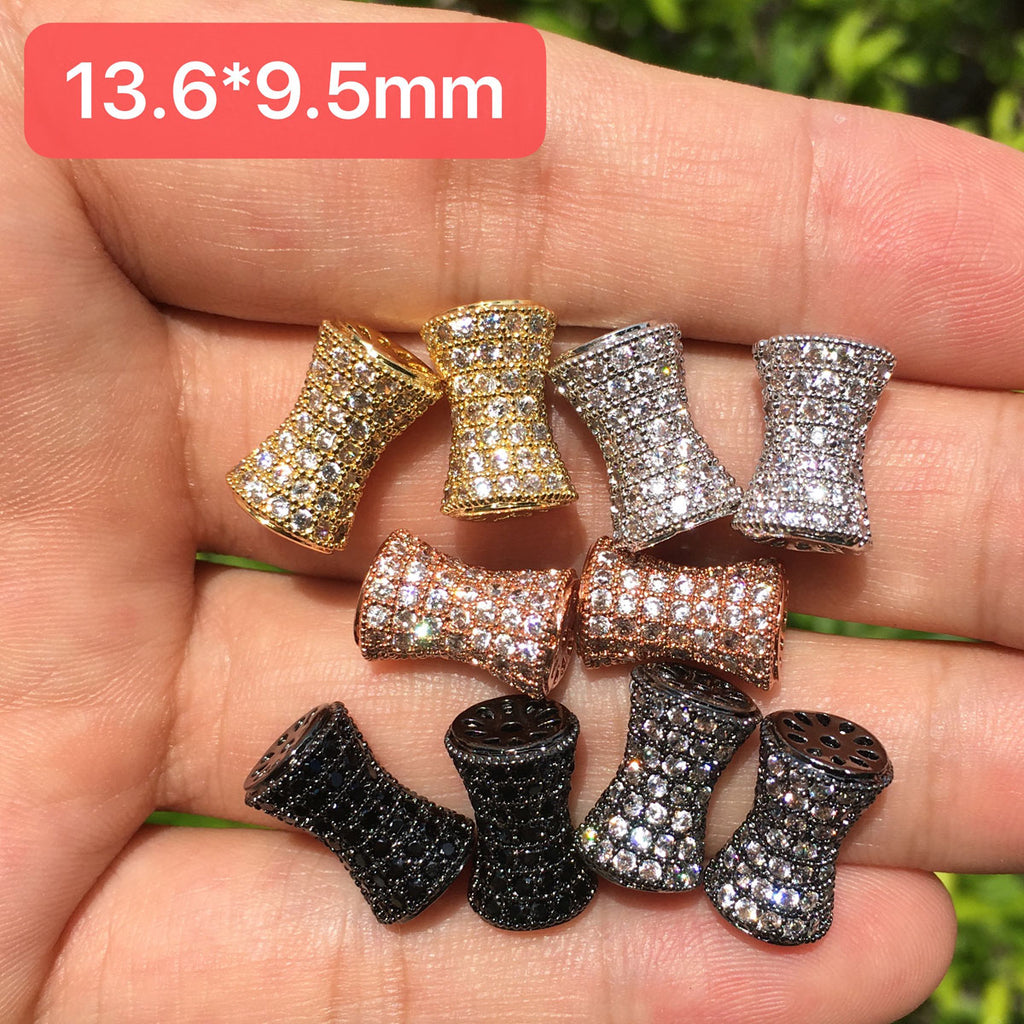 CZ Micro Pave Rondelle Spacer Beads, Big Hole Spacer Beads, Gold Filled  Rondelle Spacer Bead for Bracelet Necklace Supply, 6mm, SP090 -  BeadsCreation4u