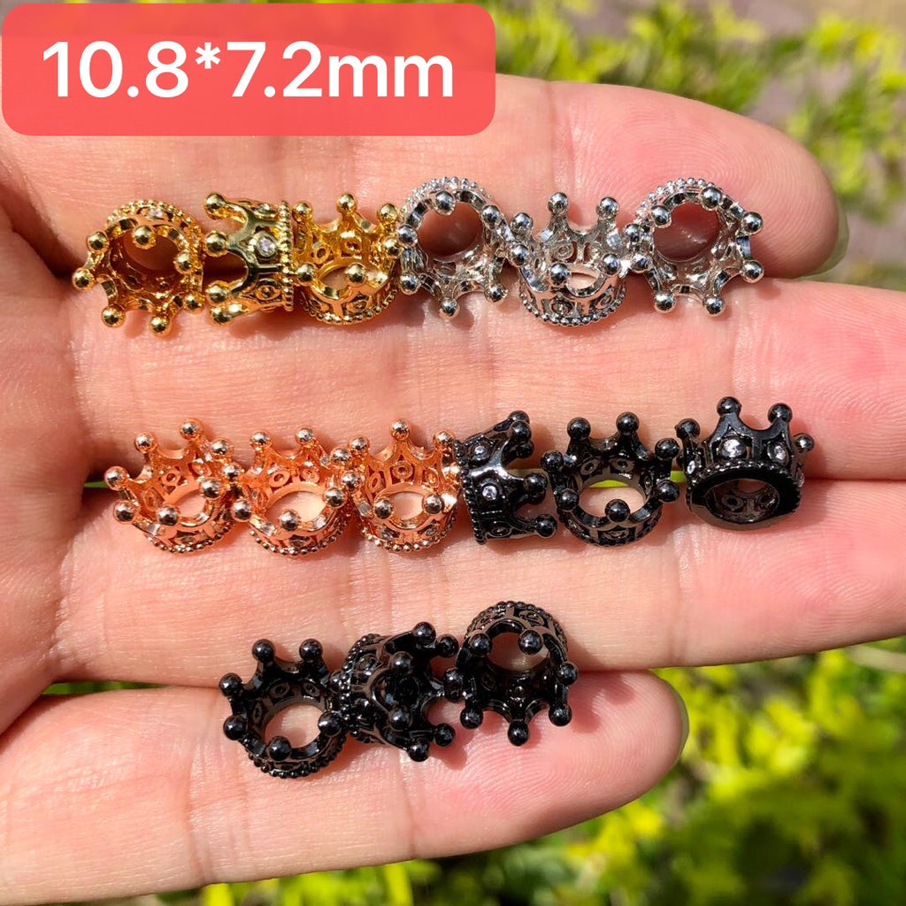 10-20-50pcs/lot 10mm Brown Leopard Print Pattern CZ Paved Ball Spacers Beads, Spacers