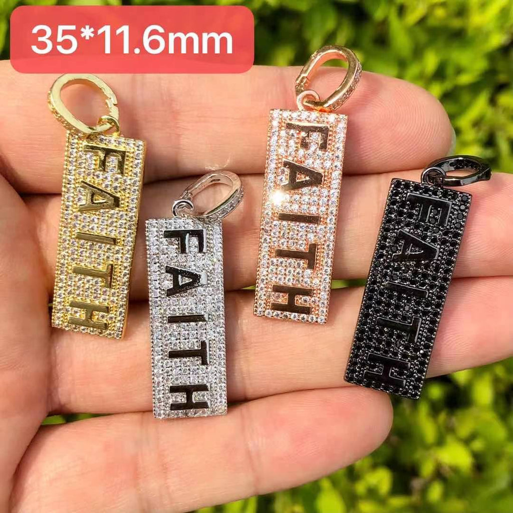 10pcs Micro Pave CZ Word Boss Charms, Word Charms, Boss Letter Charms, Word  Tag Charms, Cubic Zirconia Boss Charms for Jewelry Making 